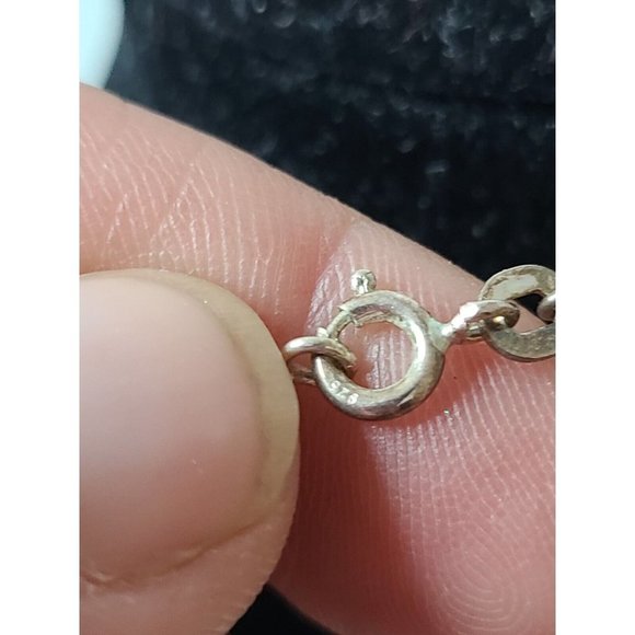 Vintage Genuine Sterling Silver Enameled Round Floral Locket Pendant Necklace - Picture 10 of 10